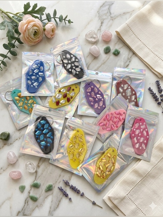 Handcrafted Accessories - Handcrafted Rhinestone Keychain Charms